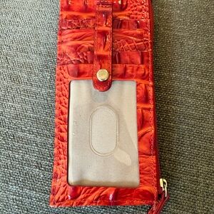 Brahmin Vibrant Red Embossed Wallet